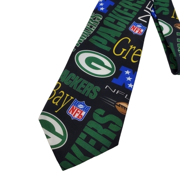 Green Bay Packers Necktie RM Sport Ralph Marlin Vintage USA Made 3 3/4"x 57.5" - Picture 9 of 9